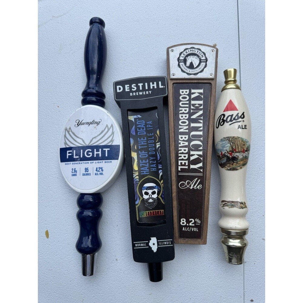 Beer Tap Handle Lot X4 Yuengling Destihl Kentucky Bourbon Barrel Bass